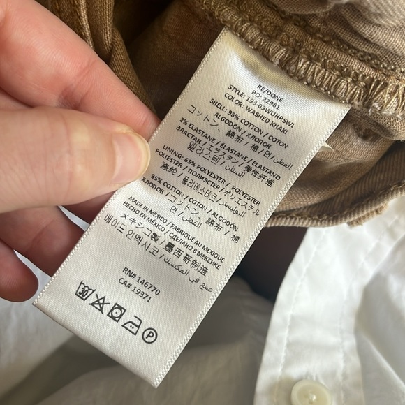 RE/DONE 70s Ultra High Wide Leg Jeans, Washed Khaki - 27 - Picture 5 of 9